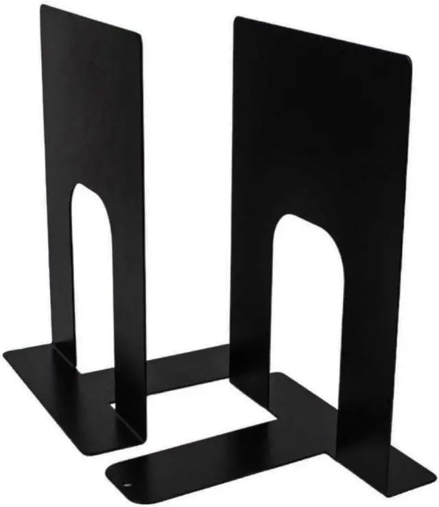 Main image of Spillbox Metal Non Slip Bookends Book Shelves | Shelf | Study Table | Home Decor | Holders | Case | Bracket Heavy Duty | Set | Book Ends for Office, Home-U Cut