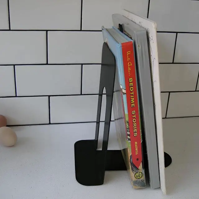 Alt view image 2 of 5 - Spillbox Metal Non Slip Bookends Book Shelves | Shelf | Study Table | Home Decor | Holders | Case | Bracket Heavy Duty | Set | Book Ends for Office, Home-U Cut
