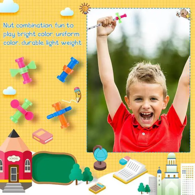 Alt view image 4 of 7 - 24 Pcs Fidget Pencil Toppers, Spinner Pencil Top Fidgets for Boys and Girls, ADHD Autism Sensory Classroom Tools, Teacher Rewards, Prize Box Toys, Back to School Supplies, Stress Relief Focus Gifts