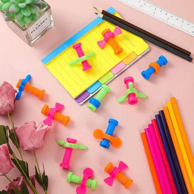 Alt view image 7 of 7 - 24 Pcs Fidget Pencil Toppers, Spinner Pencil Top Fidgets for Boys and Girls, ADHD Autism Sensory Classroom Tools, Teacher Rewards, Prize Box Toys, Back to School Supplies, Stress Relief Focus Gifts