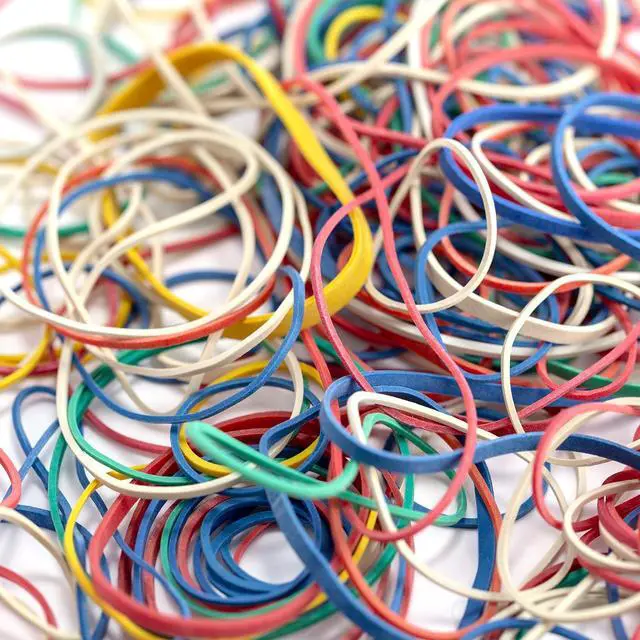 Alt view image 2 of 7 - Officemate Assorted Size and Color Rubber Bands, 4 oz (82025), 0.05 x 5.75 x 1.75 inches, Assorted