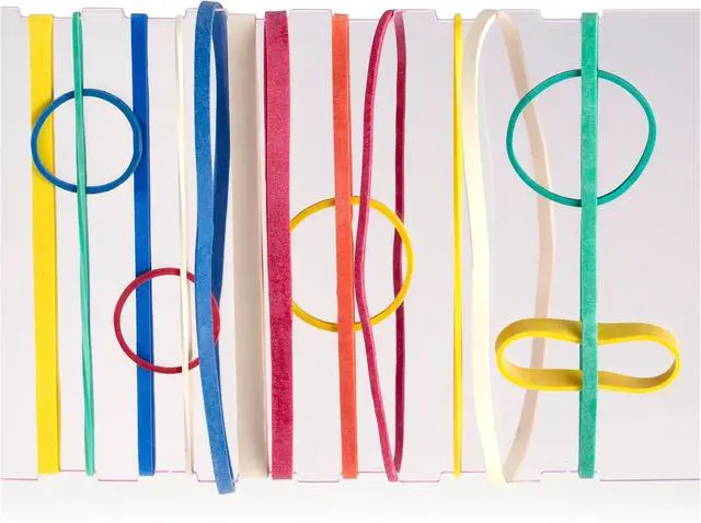 Alt view image 4 of 7 - Officemate Assorted Size and Color Rubber Bands, 4 oz (82025), 0.05 x 5.75 x 1.75 inches, Assorted