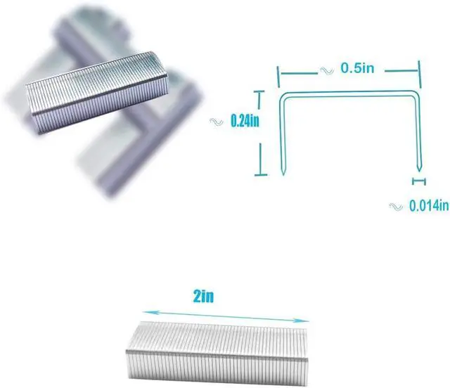 Alt view image 2 of 5 - 4000pcs 1/4 Inch Standard Staples,Desktop Staple,26/6 Type Galvanize Staple | 26/6 Standard Staples, 100 per Strip, 4 Boxes of 4000, Fits 1/4" Standard Staplers, for Office School Home Stapler Refills