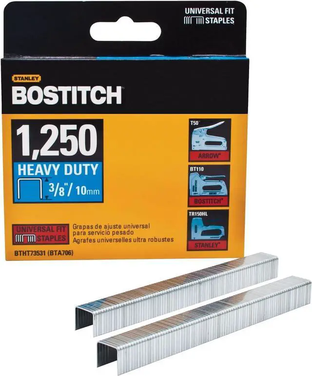 Main image of BOSTITCH Staples, Heavy Duty, 3/8 Inch, 1250 Piece (BTHT73531)