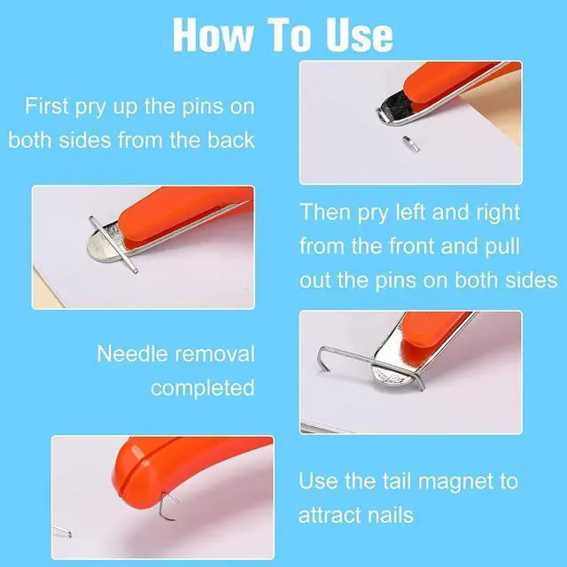 Alt view image 2 of 4 - Staple Remover Professional Magnetic Staple Remover Puller Staples Remover Staple Removal Tool for School Office Home (red)