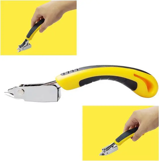 Alt view image 3 of 6 - Staple Remover, Staple Puller Tool, Upholstery and Construction Heavy Duty Staple Remover, Strength Staple Puller Removing All Kinds of Staples(Yellow)