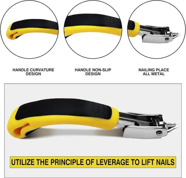 Alt view image 3 of 5 - Staple Remover, Heavy Duty Staple Remover Tool,Upholstery Stapler Remover for Carpet,Wood,Floor, Furniture, Construction, Industrial Staple Lifter Removes Flooring, Carton Box Staples(Yellow)