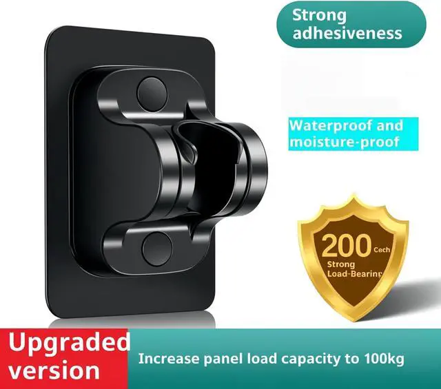 Alt view image 7 of 7 - DALAN self-Adhesive Shower Head Bracket - 120-degree Adjustable Handheld Shower Bracket, no Drilling Required, Wall-Mounted, Waterproof (Matte Black)