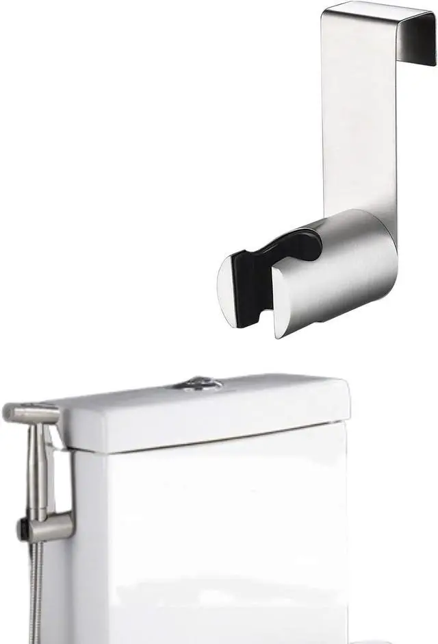 Main image of Bidet Sprayer Holder,Stainless Steel Hanging Rack Punch-Free Toilet Bidets Holder,Replacement Hanger for Hand Shower Toilet Bidet Sprayer,Toilet Bathroom Attachment