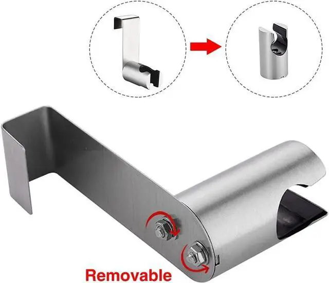 Alt view image 5 of 7 - Bidet Sprayer Holder,Stainless Steel Hanging Rack Punch-Free Toilet Bidets Holder,Replacement Hanger for Hand Shower Toilet Bidet Sprayer,Toilet Bathroom Attachment