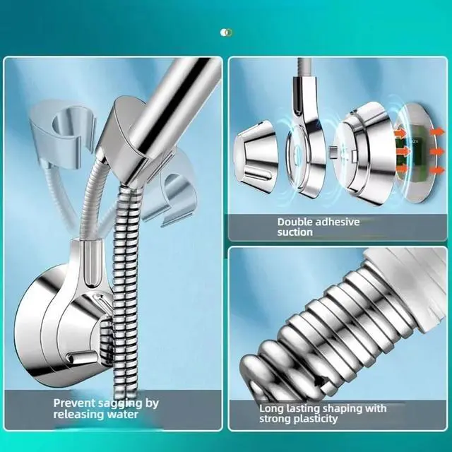 Alt view image 6 of 7 - Adjustable Shower Head Holder Suction Cup Handheld Shower Head Bracket Bidet Sprayer Holder for Toilet Handheld Showerhead High Pressure Hand Held Shower Heads Diaper Sprayer Head Showerheads