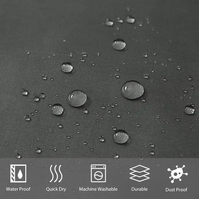 Alt view image 5 of 7 - Furlinic Full Coverage Shower Curtain Liner 60x78 Inch Dark Grey,Waterproof Fabric with 78" Height for Tall Showers,Heavy Duty Hem and Machine Washable,Hotel Quality Polyester with Easy Install Hooks.