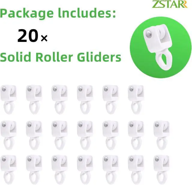 Alt view image 2 of 6 - ZSTARR Heavy Duty Gliders for I Profile Flexible Curtain Track, 20 Pack | Fits I Profile Straight & Curved Curtain Tracks. Ideal for RV, Shower, Hospital, Room Divider & Window Curtains