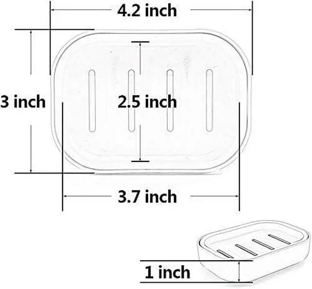 Alt view image 2 of 4 - Plastic Soap Dish, Container, Keeps Soap Dry,Easy Cleaning,Drain,White