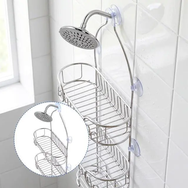 Alt view image 7 of 7 - 6 PCS Suction Cups for Shower Caddy with 3 Pieces Rubber Rings, Bathroom Shower Caddy Connectors Sucker, Easy to Attach, Heavy Strength Clear Replacement Showers Suction Cups for Bathroom Decor