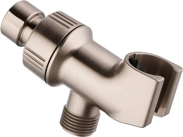 Main image of Universal Shower Head Holder for Handheld Shower Head, Adjustable Shower Arm Mount Bracket with Brass Swivel Ball, Shower Head Support - Brushed Nickel