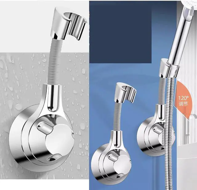 Alt view image 4 of 7 - Adjustable Shower Head Holder Suction Cup Handheld Shower Head Bracket Bidet Sprayer Holder for Toilet Handheld Showerhead High Pressure Hand Held Shower Heads Diaper Sprayer Head Showerheads