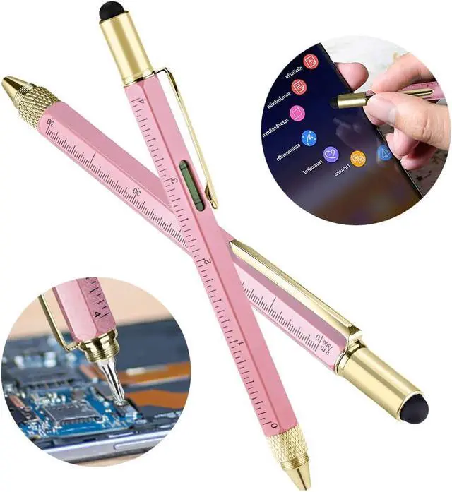 Alt view image 5 of 5 - Gifts for Men, Hongred 6 in 1 Multitool Pen, Stocking Stuffers for Mens Gift for Him Husband, Father's Day for dad, Birthday for Men, Tools Cool Gadgets, Office Gift