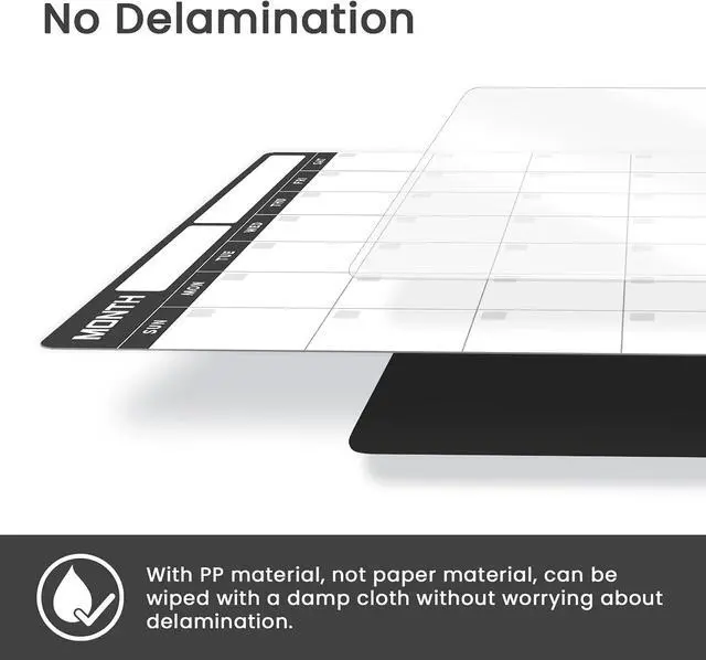 Alt view image 6 of 7 - ALEZEL Magnetic Dry Erase Calendar for Refrigerator, Fridge Calendar Set | Includes Vertical Magnetic Monthly Planner Whiteboard & Weekly Dry Erase Board, List Board, 4 Markers + Eraser