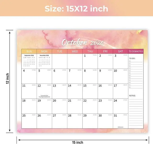 Alt view image 2 of 7 - 2026-2027 Magnetic Fridge Calendar, 15"x12", July 2026-Dec 2027