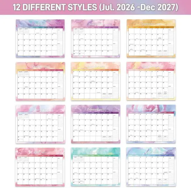 Alt view image 5 of 7 - 2026-2027 Magnetic Fridge Calendar, 15"x12", July 2026-Dec 2027