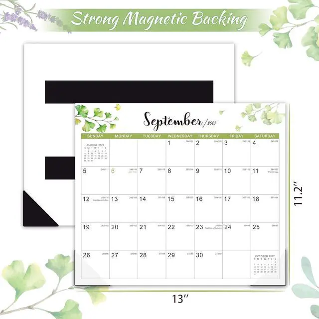 Alt view image 3 of 7 - 2027 Magnetic Calendar for Refrigerator - 2027 Magnetic Calendar | 11.2"x13'', JAN. 2027 - DEC. 2027, Fridge Calendars 12 Months, Tear-off Pad, Large Blocks, Perfect for Refrigerator