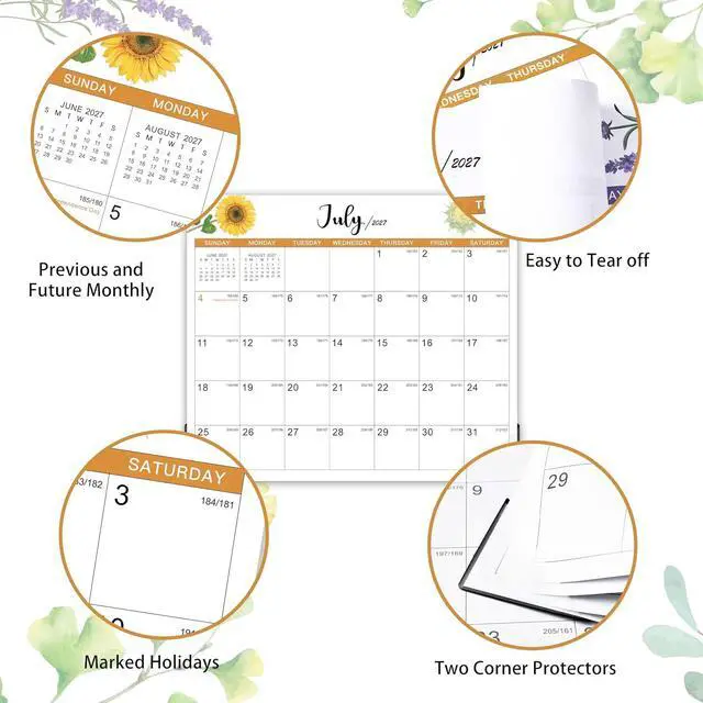 Alt view image 4 of 7 - 2027 Magnetic Calendar for Refrigerator - 2027 Magnetic Calendar | 11.2"x13'', JAN. 2027 - DEC. 2027, Fridge Calendars 12 Months, Tear-off Pad, Large Blocks, Perfect for Refrigerator