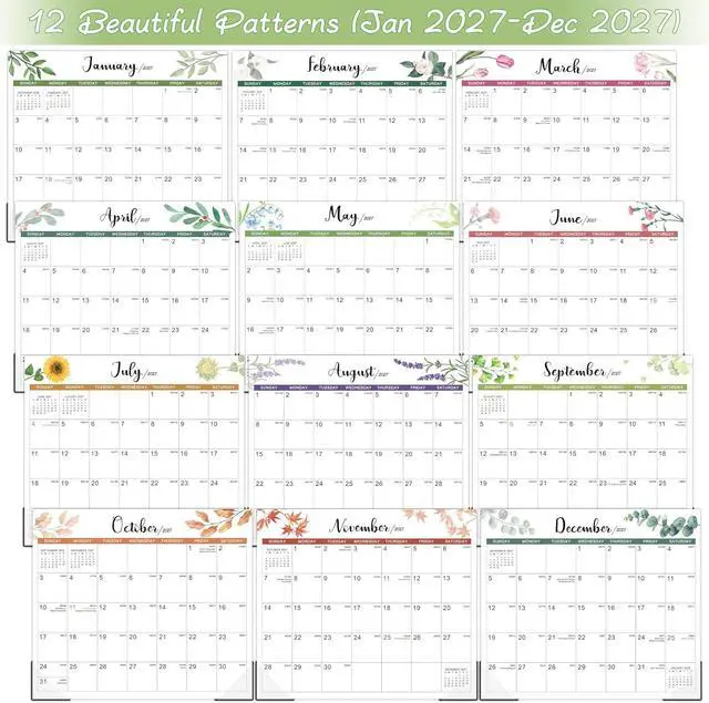 Alt view image 5 of 7 - 2027 Magnetic Calendar for Refrigerator - 2027 Magnetic Calendar | 11.2"x13'', JAN. 2027 - DEC. 2027, Fridge Calendars 12 Months, Tear-off Pad, Large Blocks, Perfect for Refrigerator