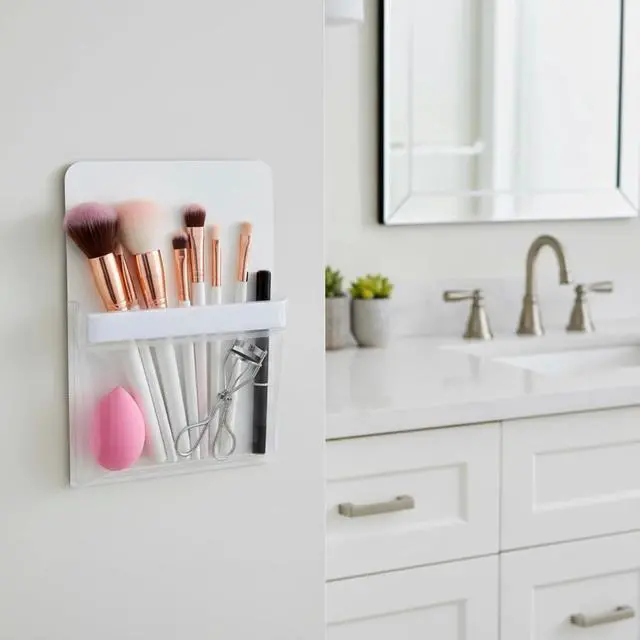 Alt view image 6 of 6 - TecUnite 2 Pcs Magnetic Pouch Magnetic Pockets for Classroom | Dry Erase Marker Holder for Whiteboard, Pen Holder for Refrigerator Fridge, Locker Accessories, White Pens Storage Organizer