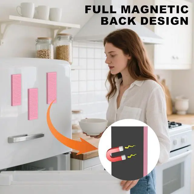 Alt view image 4 of 7 - Magnetic Notepads Note Pads for Fridge with Full Magnet Back, 180 Sheets Colored Lined Refrigerator Notepad, 30 Sheets Per Pad for Grocery List, Shopping List, Office, Home, To-Do Lists & Memos
