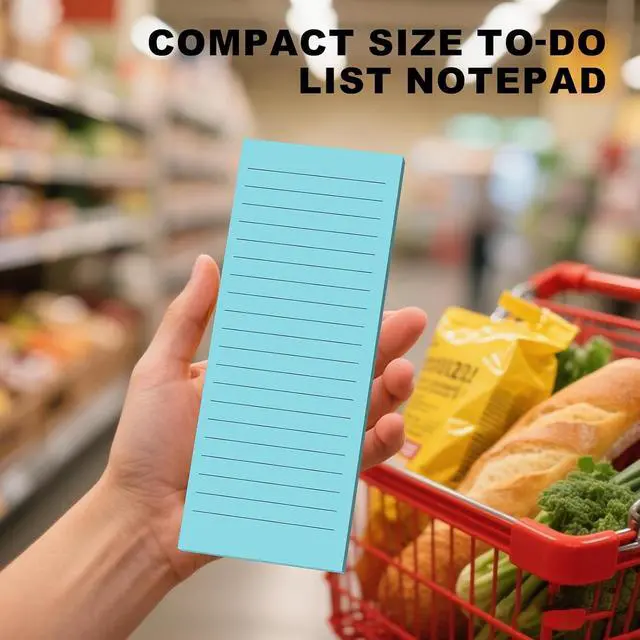 Alt view image 6 of 7 - Magnetic Notepads Note Pads for Fridge with Full Magnet Back, 180 Sheets Colored Lined Refrigerator Notepad, 30 Sheets Per Pad for Grocery List, Shopping List, Office, Home, To-Do Lists & Memos