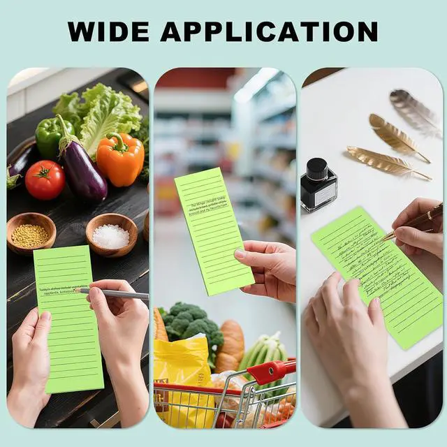Alt view image 7 of 7 - Magnetic Notepads Note Pads for Fridge with Full Magnet Back, 180 Sheets Colored Lined Refrigerator Notepad, 30 Sheets Per Pad for Grocery List, Shopping List, Office, Home, To-Do Lists & Memos
