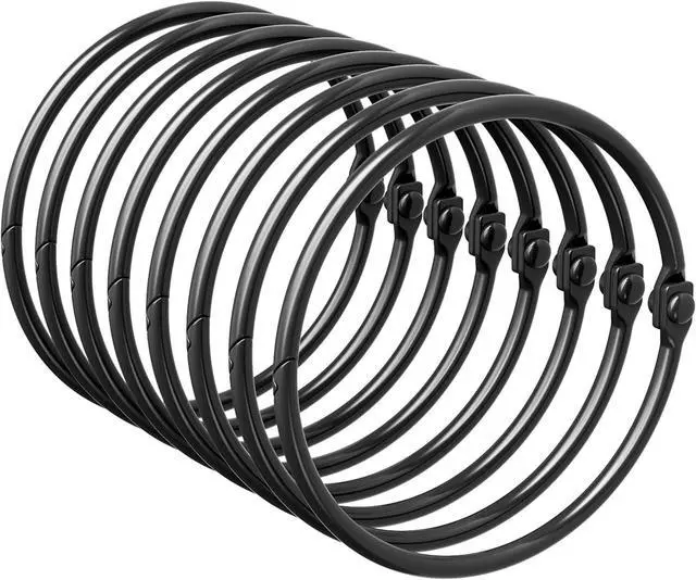 Main image of Bathway Shower Curtain Rings, Bathway Shower Curtain Hooks, Black Shower Curtain Rings Rust Proof, Anti-Drop Shower Rings for Curtain, Shower Hooks for Shower Curtain Rod Bathroom Curtain Rings