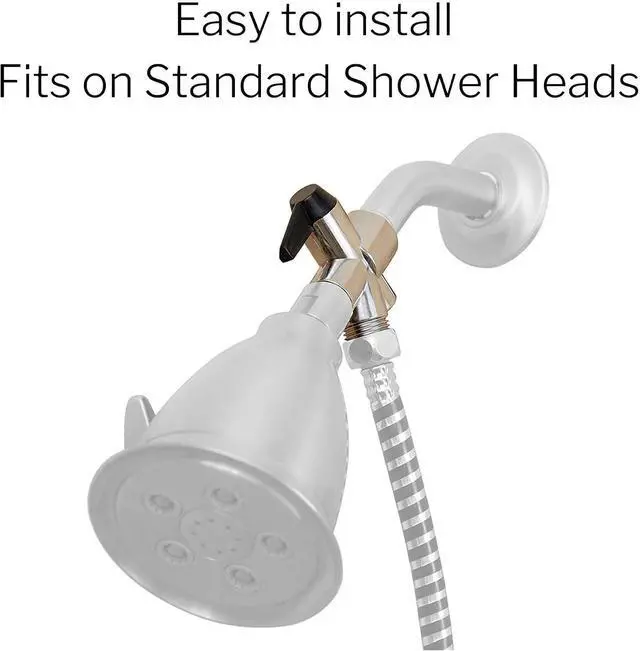 Alt view image 3 of 6 - McKesson Diverter Valve for Handheld Shower Head, 1/2 in, 1 ct | Chrome Plated Finish, Threading