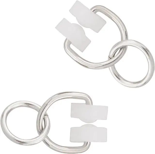 Alt view image 2 of 5 - 12PCS RV Curtain Carrier Round Ring Frame Plastic Nylon Wheel Metal Hook Smooth Track Track Auxiliary Material Ring Frame for Beam Track Curtain Rod RV Accessories White