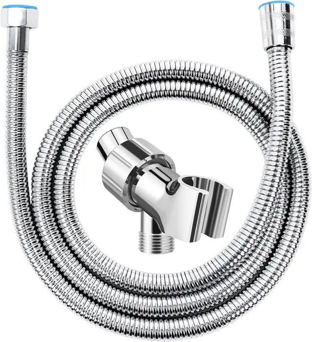 Main image of MAYYAYA Brass Ball Handheld Shower Head Holder, 59IN ShowerHead Hose,Silver | Premium ABS Bracket, 360 Degree Rotatable Brass Ball, Arm Mount&Hose Connector, Chrome 1.5m stainless steel shower hose
