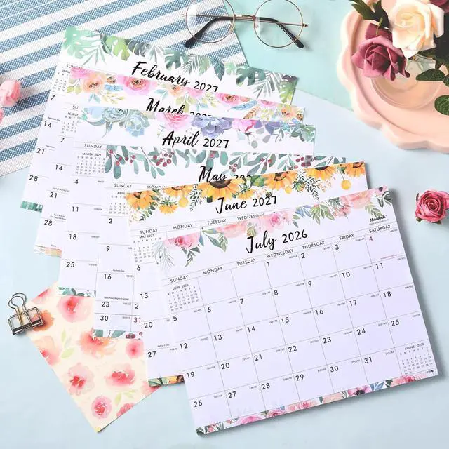 Alt view image 2 of 7 - Magnetic Calendar 2026-2027 - Magnetic Calendar for Fridge 2026-2027 from Jul. 2026 - Dec. 2027, 8" × 10", Tear-off Pad, Blocks with Julian Dates, MagneticFridge Calendar for Life