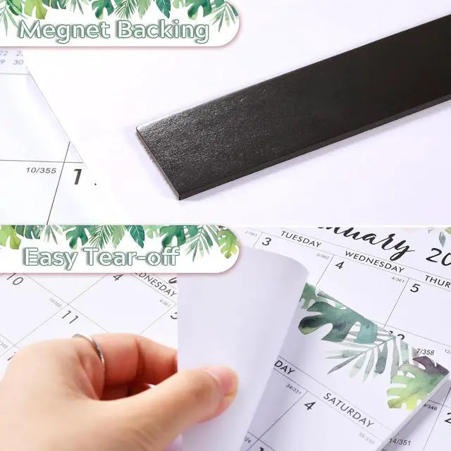 Alt view image 4 of 7 - Magnetic Calendar 2026-2027 - Magnetic Calendar for Fridge 2026-2027 from Jul. 2026 - Dec. 2027, 8" × 10", Tear-off Pad, Blocks with Julian Dates, MagneticFridge Calendar for Life