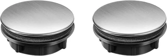 Main image of 2 Pack Sink Faucet Hole Cover Kitchen Sink Plug Brushed Stainless Steel Hole Cover Soap Dispenser Cover for Dia 0.98 to 1.18 inch(Short)