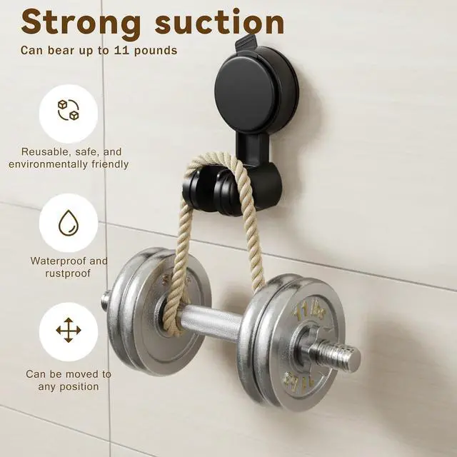 Alt view image 3 of 7 - Suction Shower Head Holder, No Drilling Hand Held Shower Holder Rotatable and Adjustable Shower Head MounRemovable Shower Sprayer Holders for Bathroom