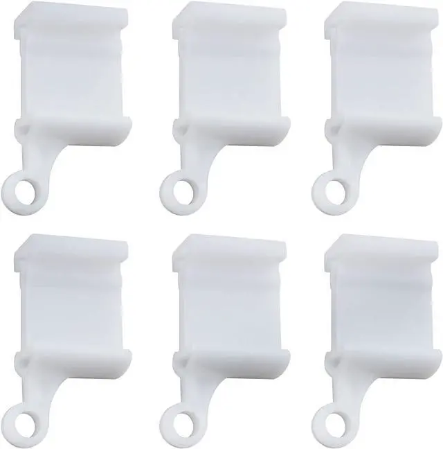 Main image of 6PCS Flexible Curtain Cap, End caps for Flexible Curtain Track, Bendable Room Divider Track for RV, Shower, Hospital, Window Curtain Hooks and Clips