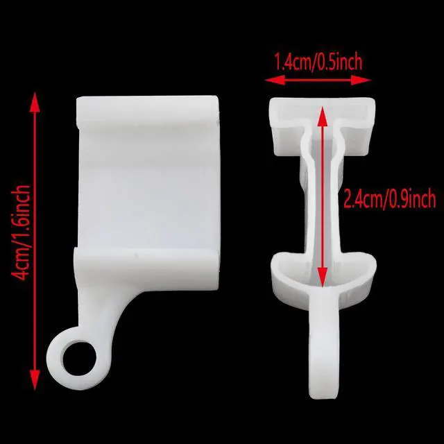 Alt view image 4 of 5 - 6PCS Flexible Curtain Cap, End caps for Flexible Curtain Track, Bendable Room Divider Track for RV, Shower, Hospital, Window Curtain Hooks and Clips