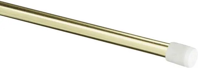 Main image of Kenney Manufacturing Company KN630/3 18" - 28" Brass/White Round Strafford Spring Tension Rod