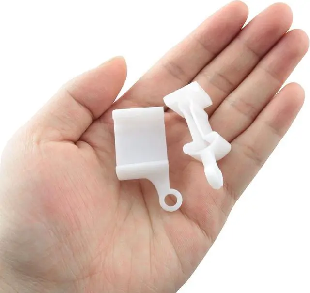 Alt view image 5 of 5 - 6PCS Flexible Curtain Cap, End caps for Flexible Curtain Track, Bendable Room Divider Track for RV, Shower, Hospital, Window Curtain Hooks and Clips