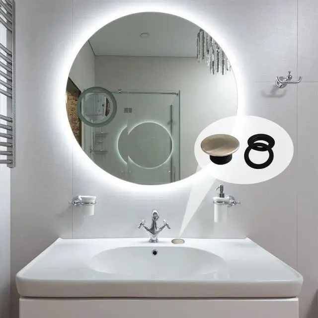Alt view image 2 of 7 - 2 Pcs Stainless Steel Kitchen Sink Tap Hole Cover Kitchen Faucet Hole Cover Faucet Hole CoverSink Tap Hole CoverKitchen Faucet Hole Cover Stainless Steel (1.2 to 1.6 Inch in Diameter)