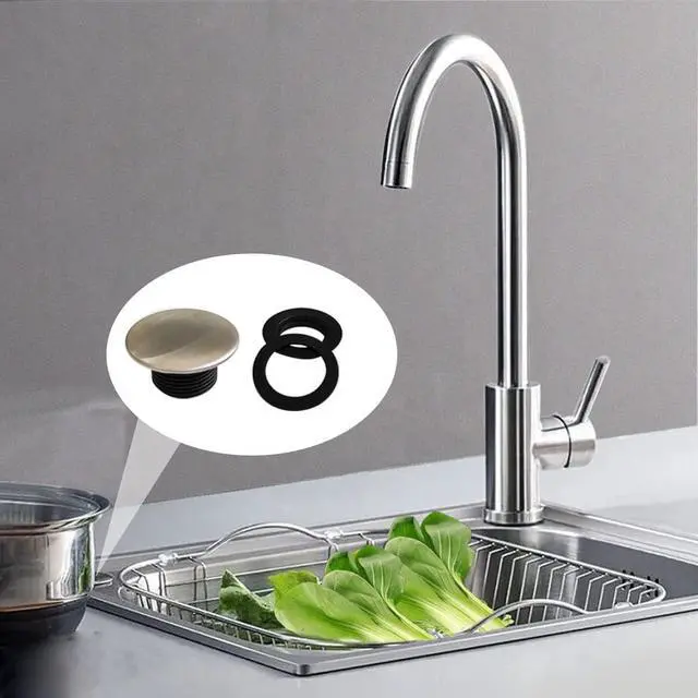 Alt view image 4 of 7 - 2 Pcs Stainless Steel Kitchen Sink Tap Hole Cover Kitchen Faucet Hole Cover Faucet Hole CoverSink Tap Hole CoverKitchen Faucet Hole Cover Stainless Steel (1.2 to 1.6 Inch in Diameter)