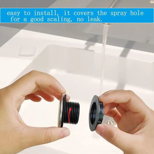 Alt view image 5 of 7 - 2 Pcs Stainless Steel Kitchen Sink Tap Hole Cover Kitchen Faucet Hole Cover Faucet Hole CoverSink Tap Hole CoverKitchen Faucet Hole Cover Stainless Steel (1.2 to 1.6 Inch in Diameter)