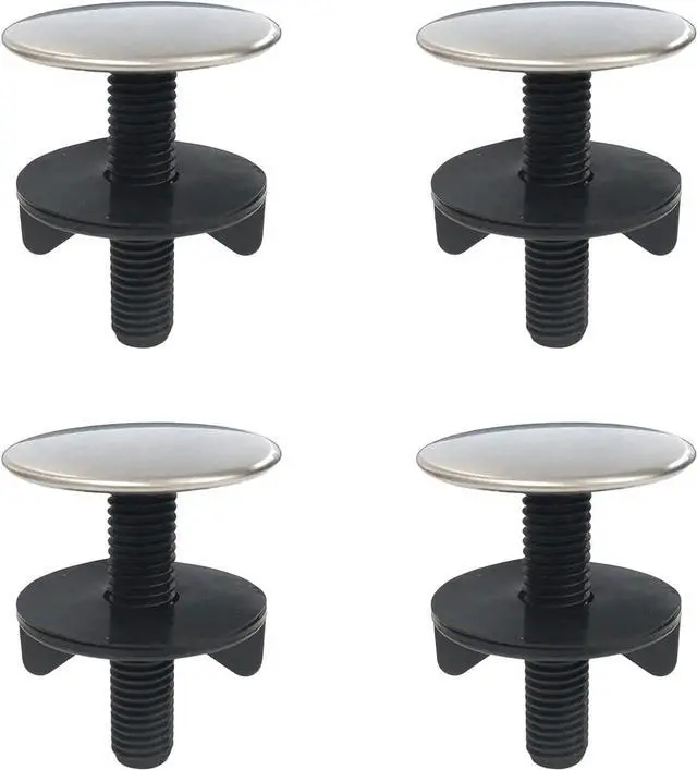 Main image of 4 Pack Kitchen Faucet Hole Cover Sink Tap Hole Plate Stopper Cover Brushed Metal Stainless Steel Plug Kitchen Sink Hole Cover