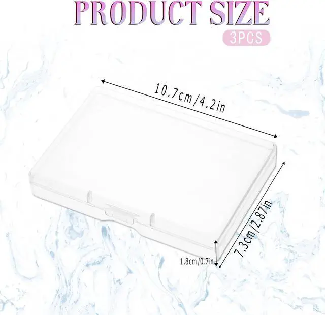 Alt view image 2 of 7 - KALIONE 3-Piece Portable Travel Cotton Pad Holder - Bathroom Vanity Countertop Storage Organizer - Cotton Ball & Swab Dispenser - Transparent