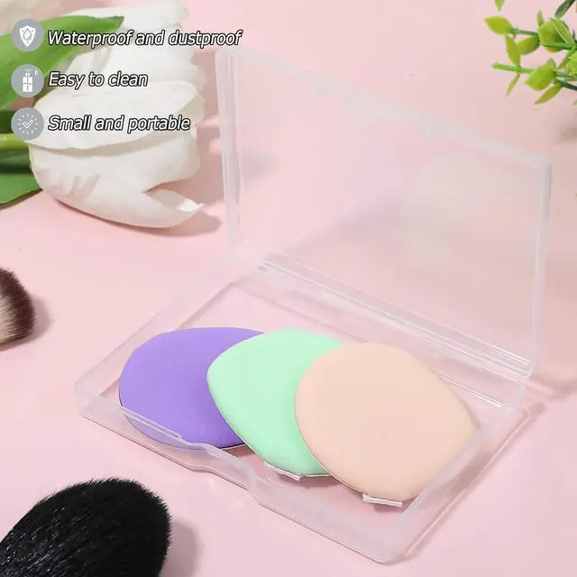Alt view image 4 of 7 - KALIONE 3-Piece Portable Travel Cotton Pad Holder - Bathroom Vanity Countertop Storage Organizer - Cotton Ball & Swab Dispenser - Transparent
